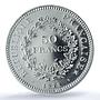 France 50 francs Hercules Gad-882 F-427 KM-941 MS 67 PCGS silver coin 1978