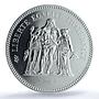 France 50 francs Hercules Gad-882 F-427 KM-941 MS 68 PCGS silver coin 1979