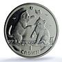 Isle of Man 1 crown Tonkinese Kittens KM-1246 Cat Crowns MS 65 PCGS Ni coin 2004