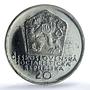 Czechoslovakia 20 korun Sladkovic KM-76 Literature PR 68 PCGS silver coin 1972