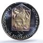 Czechoslovakia 50 korun Breclav Brno Railroad Train PR 68 PCGS silver coin 1989