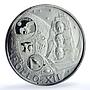 Fujairah 10 riyals Apollo XII KM-5 Space Moon Landing proof silver coin 1969