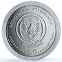 Rwanda 50 francs Elephant KM-55 African Ounce Fauna Bullion silver coin 2009