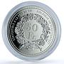 Switzerland 50 francs Fribourg Shooting Festival PE X#S67 proof silver coin 2004