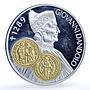 Netherlands Antilles 10 gulden Dandolo Ducato Gilt KM-57 proof silver coin 2001