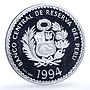 Peru 1 sol UNEP KM-314 Wildlife Fauna Camels Vicunas proof silver coin 1994
