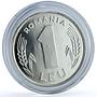 Romania 1 leu Republic Pattern KM-Pn297 proof-like silver coin 1992