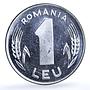 Romania 1 leu Republic Pattern KM-Pn297 proof-like silver coin 1992