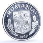 Romania 1 leu Republic Pattern KM-Pn297 proof-like silver coin 1992