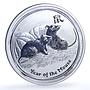 Australia 50 cents Year of the Rat KM-1879 Lunar Series 2 Mouse silver coin 2008
