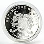 Benin 1000 francs Romantic Places Moscow colored silver coin 2014