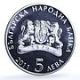 Bulgaria 5 leva Kosse Bosse KM-322 Folk Tales Literature proof silver coin 2011