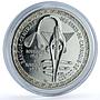 Western African States 500 francs Monetary Union KM-7 Dahomey silver coin 1972