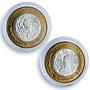 Mexico 100 pesos x 2 Set Oaxaca State KM-740 Federation bimetal coins 2004
