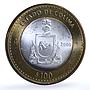 Mexico 100 pesos x 2 Set Colima State KM-729 Federation bimetal coins 2005