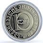 Georgia 10 lari State System KM-87 Statehood History proof CuNi coin 2000