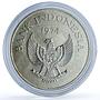 Indonesia 2000 rupiah Javan Tiger KM-39 Conservation Fauna Cat silver coin 1974
