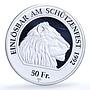 Switzerland 50 francs Dielsdorf Shooting Festival PE X#S40 Lion silver coin 1992