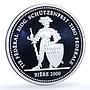 Switzerland 50 francs Biere Shooting Festival X#S59 Soldier silver coin 2000