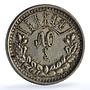 Mongolia 50 mongo Republic KM-7 Soyombo silver coin 1925