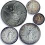 Mexico Various Onzas Set Libertad Angel of Independence BU silver coins 1992
