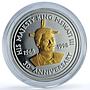 Swaziland 50 emalangeni Independence Gilt KM-20 Mswati III  silver coin 1998