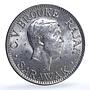 Sarawak British Malaysia 10 cents Charles V Brooke Rajah KM-16 CuNi coin 1927