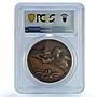 Germany Weimar Zeppelin High Relief Kaiser-451 SP 63 PCGS bronze medal 1924
