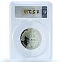 Kazakhstan 1000 tenge State Arms KM-115 Emblem PR 69 PCGS silver coin 2003
