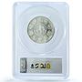 Mexico 2 onzas Libertad Angel of Independence KM-614 MS 67 PCGS silver coin 2000