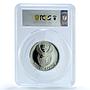 South Africa 50 cents Jackal KM-319 Wildlife Fauna Dog PR 69 PCGS Ag coin 2006