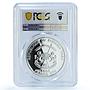 Burkina Faso 1000 francs Berlin Wall Fall KM-22 PL 69 PCGS silver coin 2014