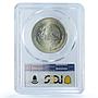 Mexico 50 pesos Oil Industry KM-532 Monument MS 67 PCGS silver coin 1988