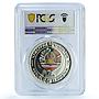 Tajikistan 100 som Sarazm KM-37 UNESCO Anniversary Flower PR70 PCGS Ag coin 2013
