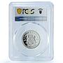 Somalia 250 shillings Elephant KM-185 Wildlife PR 70 PCGS silver coin 2004