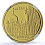 Kazakhstan 500 tenge Sultan Singapore KM-252 Mosque PF 70 NGC gold coin 2010