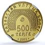 Kazakhstan 500 tenge Mohamed Ali Cairo KM-257 Mosque PF 70 NGC gold coin 2011
