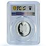 Moldova 50 lei Spoonbill KM-68 Red Book Fauna Bird PR 70 PCGS silver coin 2011