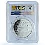 Nepal 1500 rupees Tiger KM-1168 Wildlife Fauna Cat PR 70 PCGS silver coin 1998