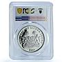 Sierra Leone 10 dollars Buffalo KM-235 Fauna Bull PR 69 PCGS silver coin 2001