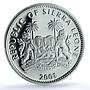 Sierra Leone 10 dollars Buffalo KM-235 Fauna Bull PR 69 PCGS silver coin 2001