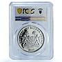 Sierra Leone $10 Elephant Lion Rhino Leopard Buffalo PR 70 PCGS silver coin 2001