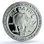 Sierra Leone 10 dollars Rhinoceros KM-248 Fauna PR 70 PCGS silver coin 2001