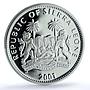Sierra Leone 10 dollars Rhinoceros KM-248 Fauna PR 70 PCGS silver coin 2001