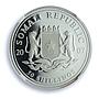 Somalia 50 shillings Elephant KM-178 African Wildlife PF 70 NGC silver coin 2007