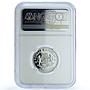 Somalia 25 shillings Elephant KM-177 African Wildlife PF 69 NGC silver coin 2007