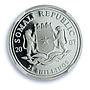 Somalia 25 shillings Elephant KM-177 African Wildlife PF 69 NGC silver coin 2007
