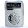 Armenia 100 dram Mouflon KM-177 Red Book Fauna Goat PF 70 NGC silver coin 2008