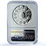 Argentina 1000 australes Ibero-American KM-106 Pillars PF69 NGC silver coin 1991