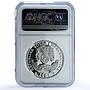 Bosnia 750 dinara Tyrannosaurus Rex KM-5 Dinosaurs PF 68 NGC silver coin 1997